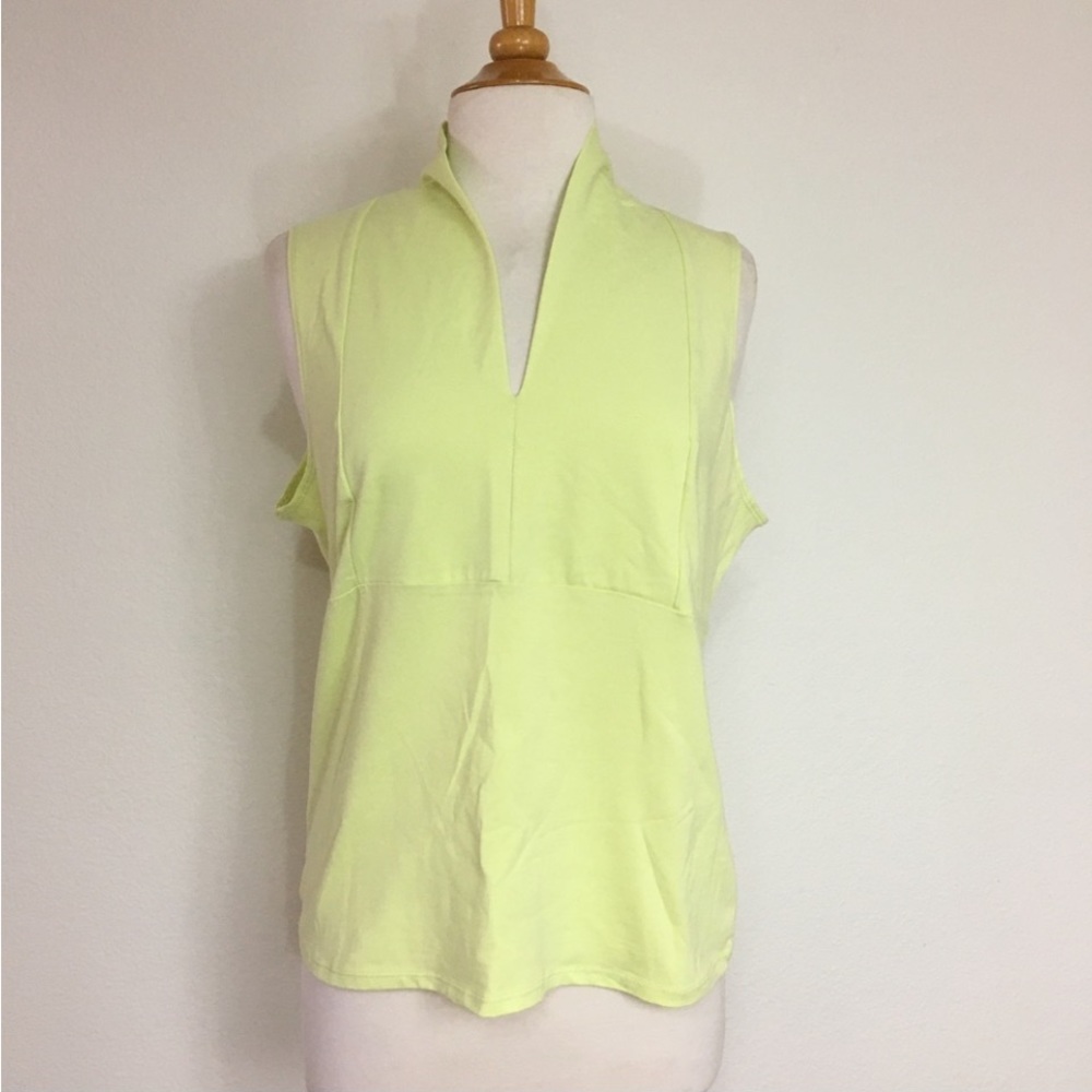 3/$25 Preview International Women's Lime Yellow Sleeveless Stretch Tank Top XL